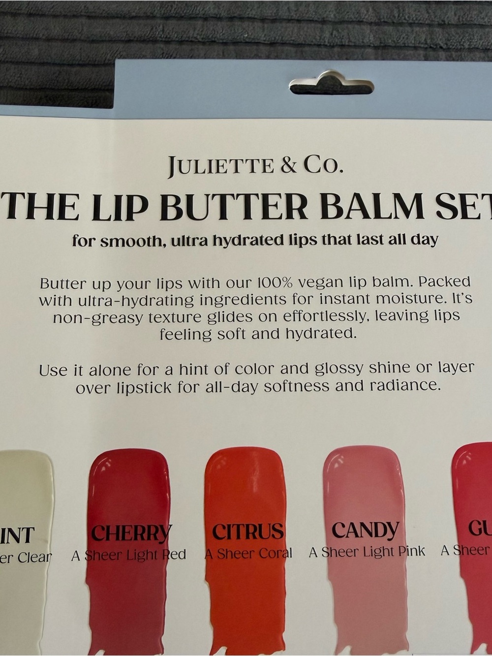 Juliette & Co Lip Butter Balm Set of 5 Hydrating Vegan - Picture 6 of 8